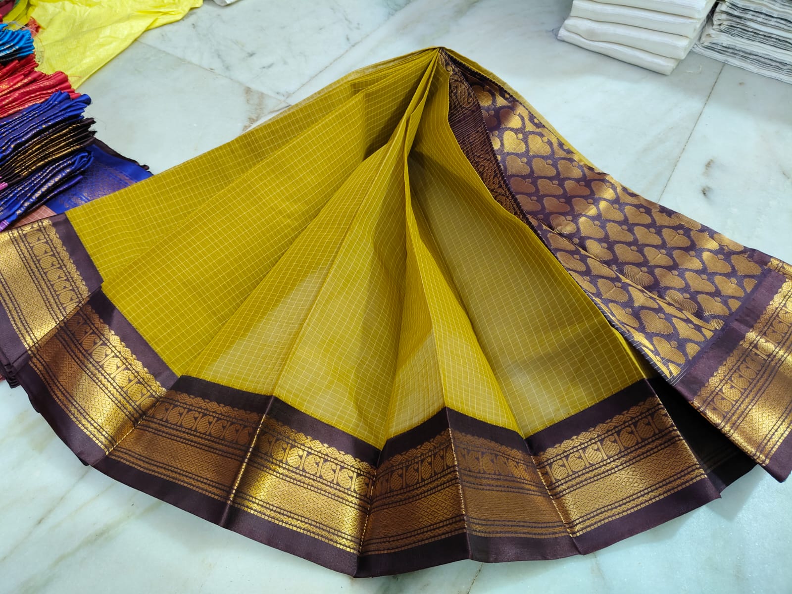 Handloom Gadwal Cotton Saree