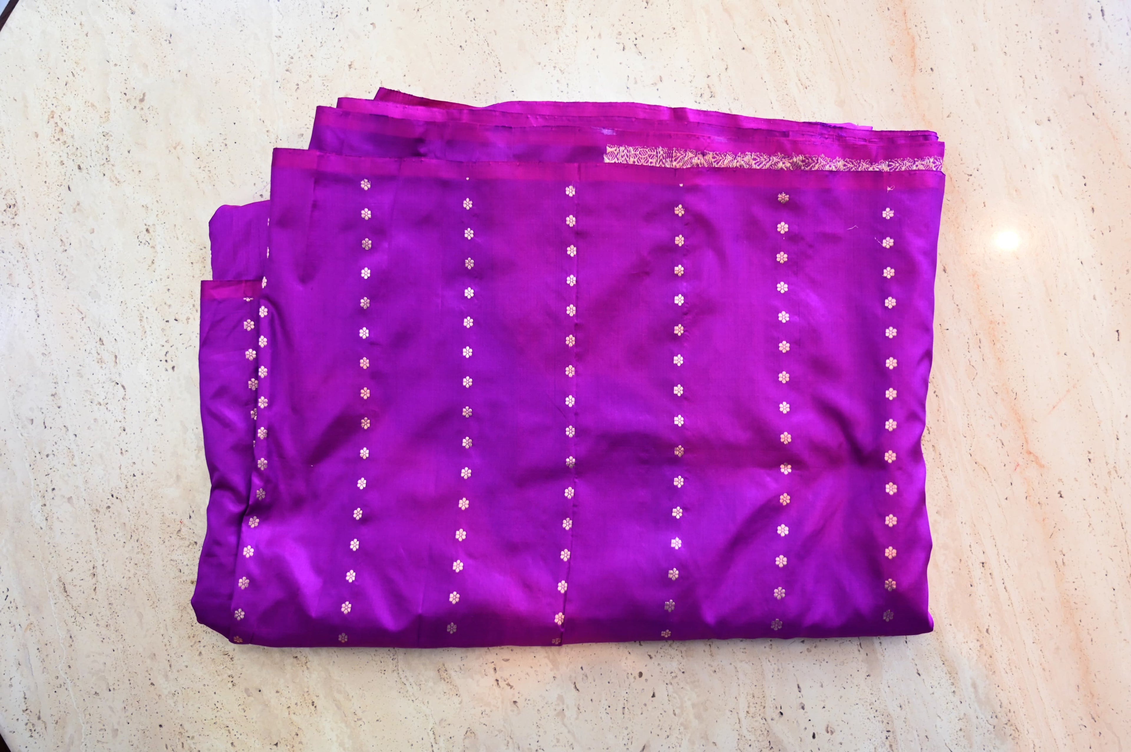 Pure Banarasi Katan Silk Saree without border