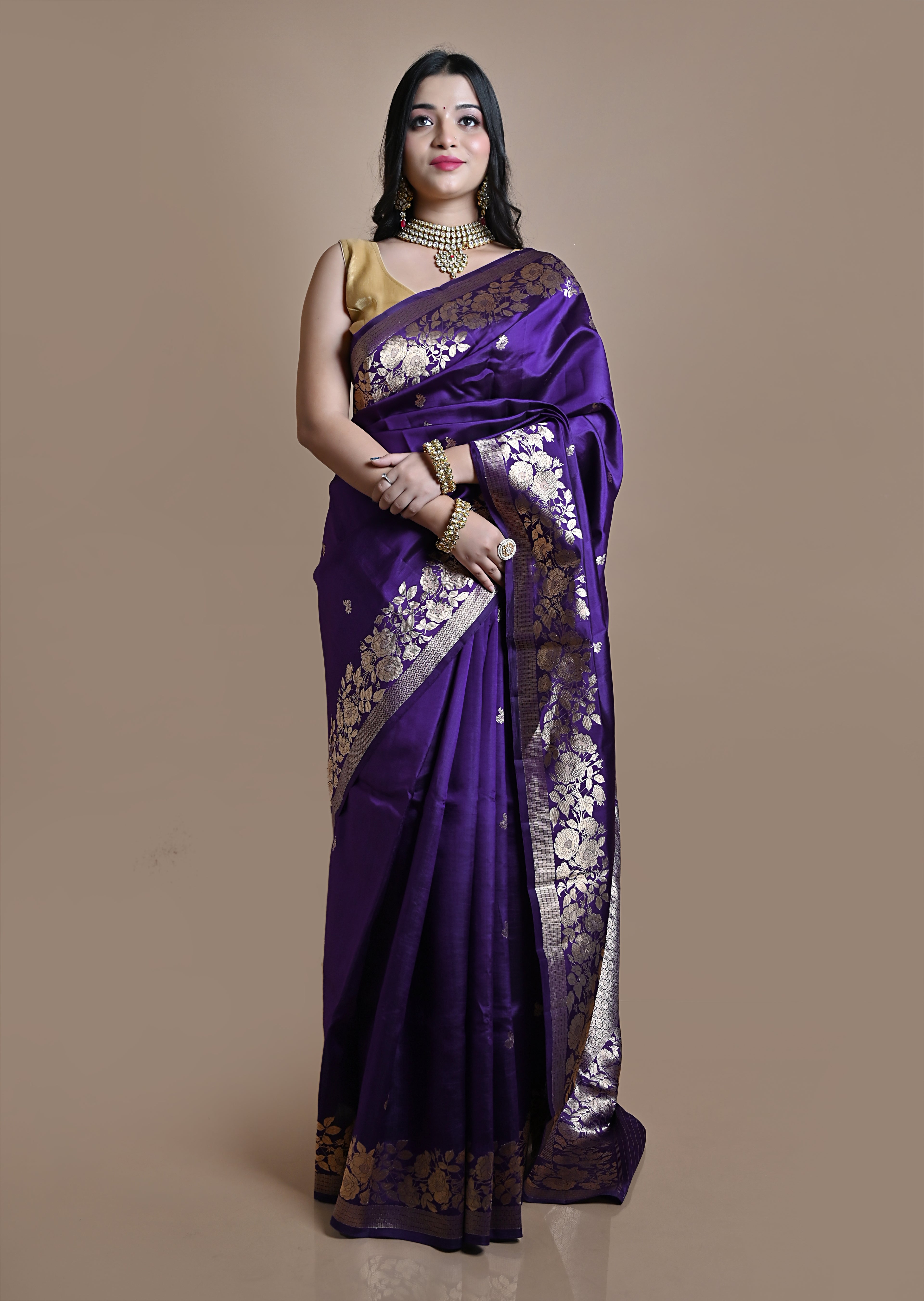 Pure Banarasi Raw Mango Silk Saree