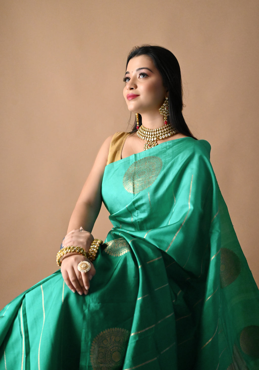 Pure Banarasi Raw Mango Silk Saree