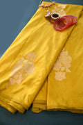Pure Banarasi katan Silk Saree without border