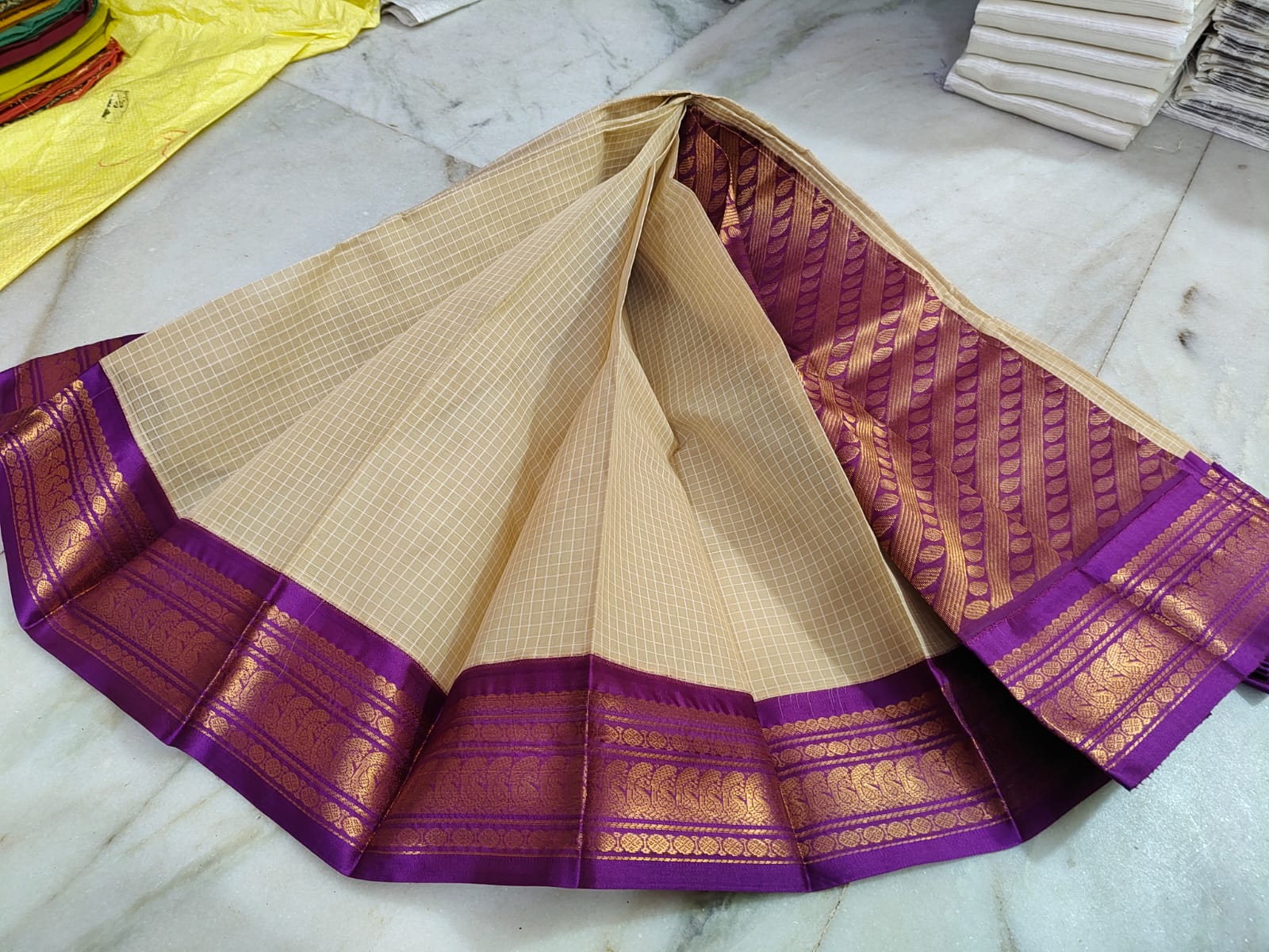 Handloom Gadwal Cotton Saree