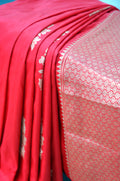 Pure Banarasi Katan Silk Saree without border